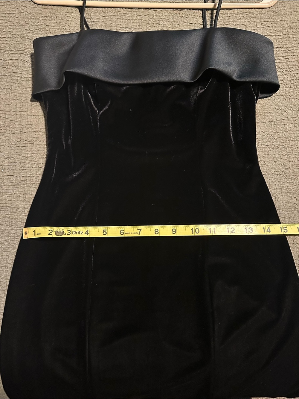 Black Strapless Evening Column Dress - Picture 4 of 5
